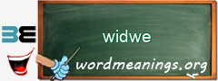 WordMeaning blackboard for widwe